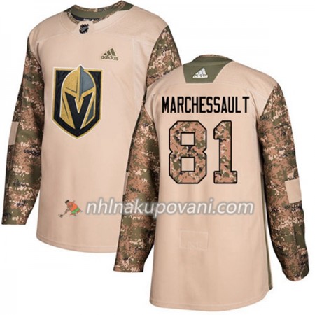 Vegas Golden Knights Dresy Jonathan Marchessault 81 Adidas 2017-2018 Camo Veterans Day Practice Authentic - Pánské